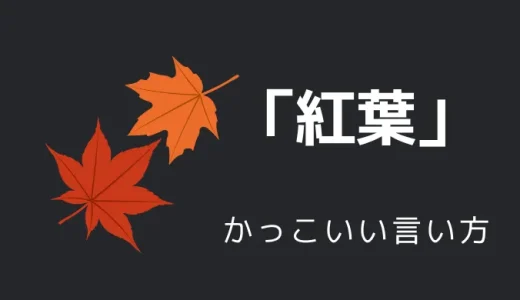 紅葉のかっこいい言い方10選！！英語・外国語・中二病の表現も！！